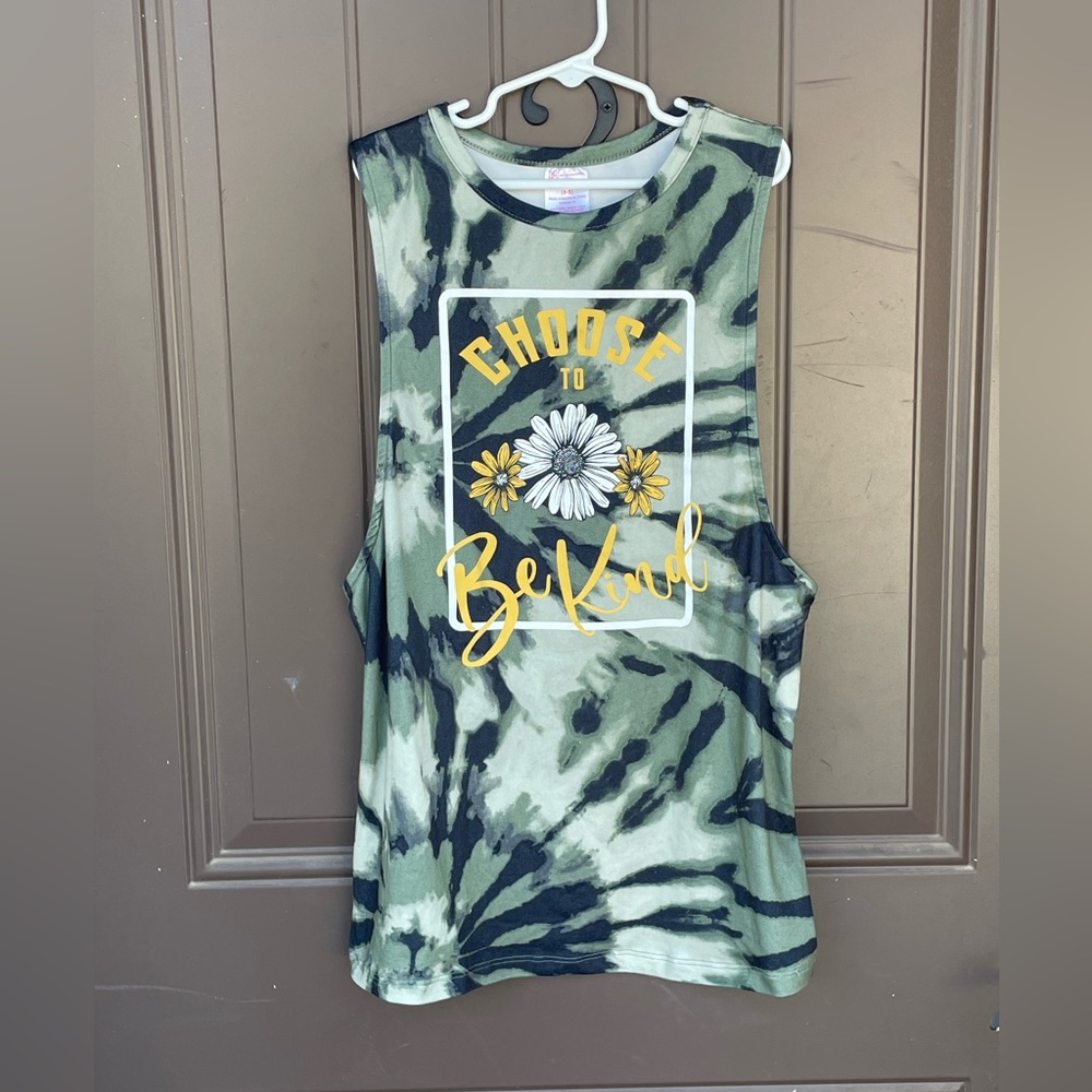 SOLD Choose to be Kind Tie-Dye Tank